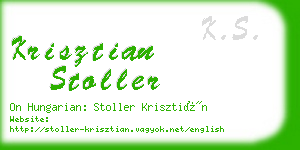 krisztian stoller business card